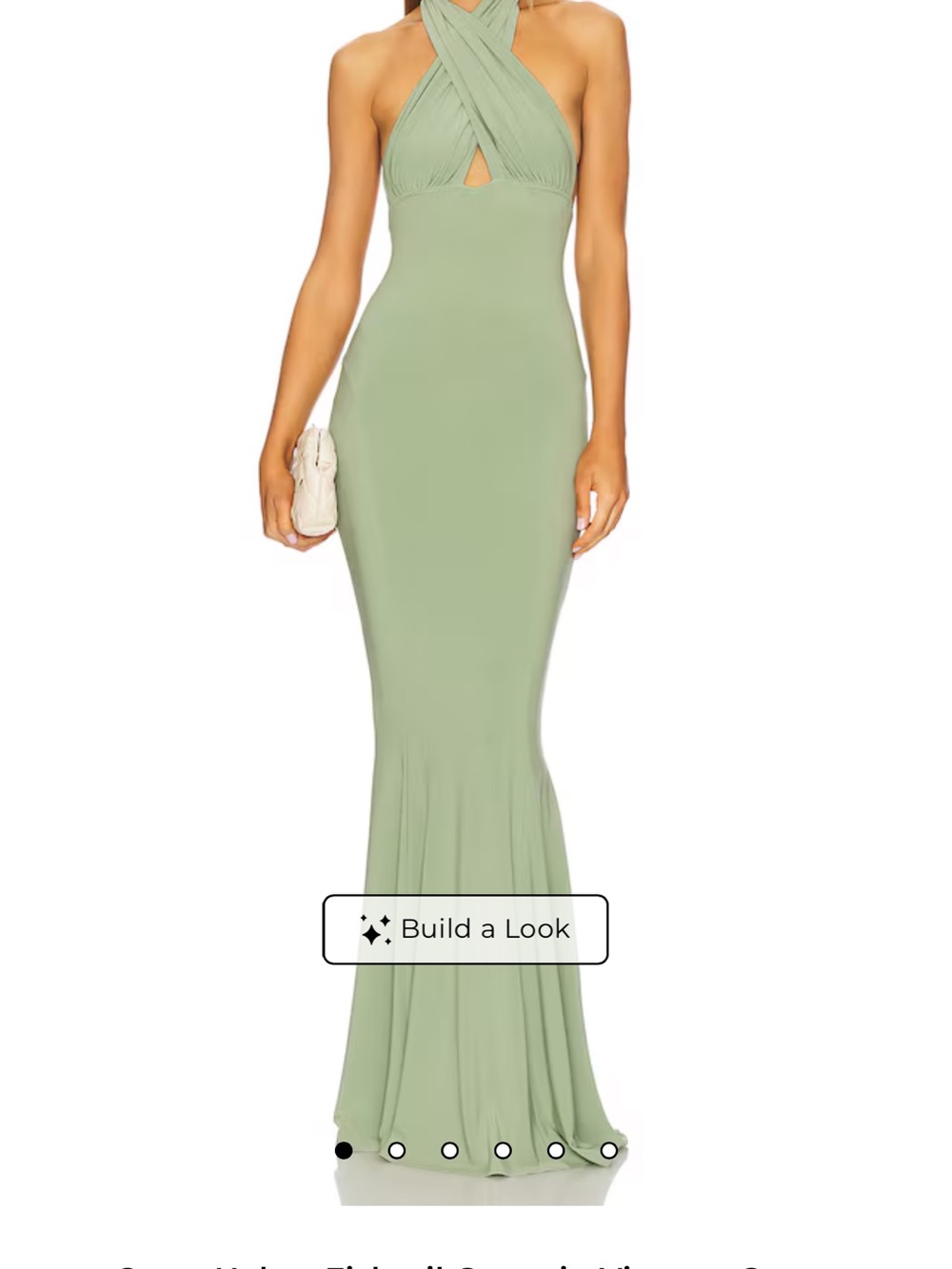 Norma Kamali Sage Green Gown - Picture 2 of 4